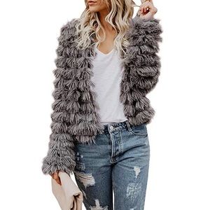 Fluffy Faux Fur Shaggy Parka